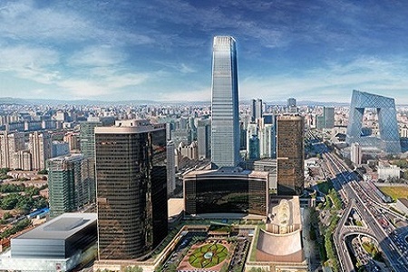 国贸大厦三期侧立面